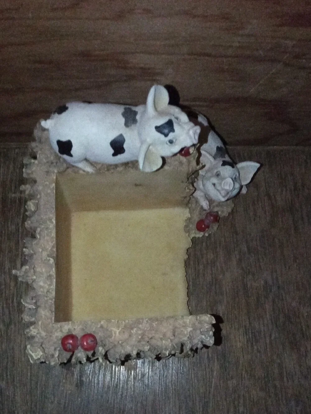 Country Meadows Decorative White Pig Memo Pad Holder - 90's Collectibles 5
